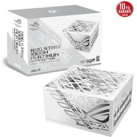 Resim Asus Rog Strix 1000P 1000W 80+ Platinum Tam Modüler ATX 3.1 Güç Kaynağı Beyaz 