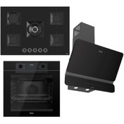Resim Ferre FRYART-SILENTART Serisi Siyah Set (SS035 + QEP63CS +D080-SA ) - Emaye Izgara 