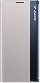 Resim TANYO Samsung Galaxy S20 FE (Fan Edition) için Smart View Koruyucu Kılıf, Şeffaf Pencereli Prime Koruyucu Kılıf, Şık, Ayna, Katlanabilir Dik Durma Fonksiyonlu Kapaklı Kılıf - Gümüş 