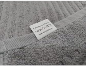 Resim 70X140Cm Orta Boy Banyo Havlusu Gri%100 Pamuklu, Gri 