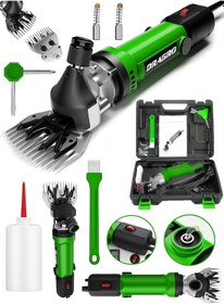Resim Dragro Alman Drg-4200w Devir Ayarli Bakir Sargili Çelik Şanzuman Koyun Keçi Kirkma Makinesi -yeşil 