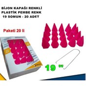 Resim Sivri Mermi Tip Bijon Kapağı Plastik Pembe Renk 19 mm Bijon 