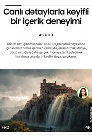 Resim Samsung (3840x2160) HDR10 SMART-Akıllı Tv Monitör 32inç 80Ekran Beyaz 