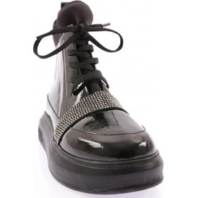 Resim Dgn 970 Kadin Strech Detayli Silver Taş Bantli Bot 970-2025-R7749 Siyah 