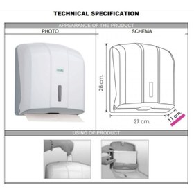 Resim Şeker Portakalım Vialli Kh300b Z Katlı Pratik Banyo Mutfak Kağıt Havlu Dispenseri 300 Lü Siyah 