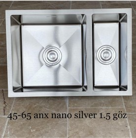 Resim DYSNOX Dys-nox 45x65 Silver Nano Kaplamalı Dışı Ses Yalıtımlı Evye 