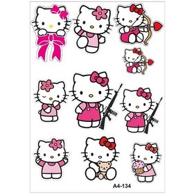 Resim A4 Sticker 134 Tek Paket Çoklu Sticker Siyah 