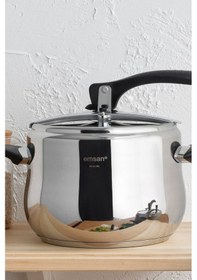 Resim Emsan Burcu 8 Lt Paslanmaz Çelik Düdüklü Tencere 