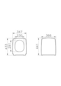 Resim VitrA Metropole İnce Klozet Kapağı Siyah 132-070R009 