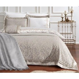 Resim Çeyiz Seti Leaf Grı Gri 