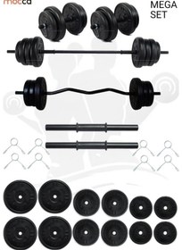 Resim 68 Kg Z-Barlı MEGASET Halter Seti Ve Dambıl Seti, Ağırlık seti ,Fitness Seti 