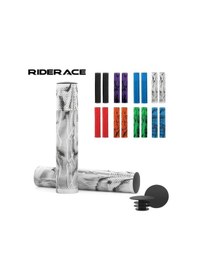 Resim Chuangyinshop Red Rıderace Uzatmalı Bisiklet Tutacakları Kaymaz 22.2mm Uyumlu Yumuşak Mtb Bmx Scooter Kontrol Kırmızı 