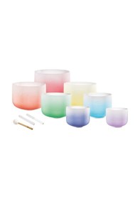 Resim Meinl Sonic Energy Csbcsetcha Crystal Singing Bowl 7 Parça Chakra Set Color Frosted 