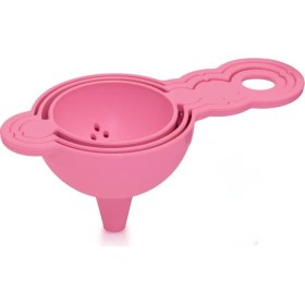 Resim Buradabuldun® Pratik Yumurta Süzgeci Mini Süzgeç Huni Seti Hepsi Bir Arada 