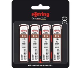 Resim 4 Adet Rotring Tikky Versatil Kalem Ucu 0.5 mm 4'lü Blister 