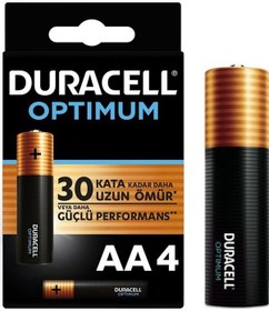 Resim Duracell Optımum Mx1500 1.5 Volt Alkalin Aa Kalem Pil 4lü Paket 