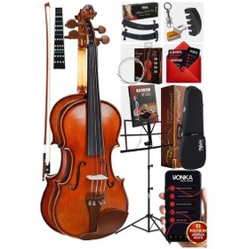 Resim Midex Gla-124X Set Profesyonel Gül Ağacı Keman 4/4 Tam 