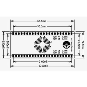 Resim Robizstore-0.8Mm Tqfp 20 28 36 44 Konvertör Çevirici Pcb Proto Pcb Pertenaks 