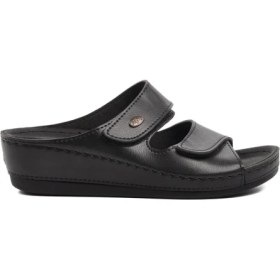 Resim Aspor Siyah Anatomik Kadın Dolgu Topuk Terlik 