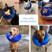 Resim 1 Adet Ayarlanabilir Şişme Evcil Hayvan Boyun Yaka - Köpekler & Kediler İçin, Ergonomik Tasarım, Dayanıklı Polyester, Mavi ve Siyah Kayışlar, Postoperatif İyileşme ve Günlük Kullanım için Rahat, Yüksek Kaliteli Malzeme, Güvenli Uyumlu Tasarım, Evcil Hayvan Sahipleri 