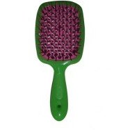Resim Janeke Superbrush Saç Fırçası Yeşil-Pembe 