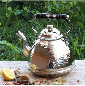 Resim Tekli Dövmeli Nikel Kaplama Ihlamur Bakır Çaydanlık 3 Lt Bakır 