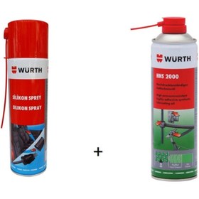 Resim Würth Silikon Sprey 500ml+yağlama Spreyi Hhs2000 500ml 