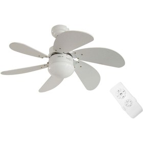 Resim Blackwell Kumandalı 6 MDF Kanat Lambalı Tavan Vantilatörü Beyaz 