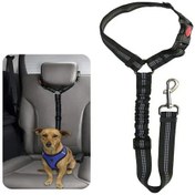 Resim Fortunelane Köpekler İçin Araç Emniyet Kemeri - Nylon, Kafa Bağlantılı, Yansıtıcı, Ayarlanabilir - Siyah 
