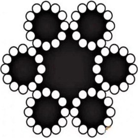 Resim Çelik Halat 6 mm 10 Metre (6X12+7 K.öz) 