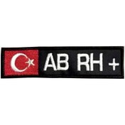 Resim StüdyoÜmitTişört AB Rh+ (Pozitif) Kan Grubu Patch Peç Arma ve Kot yamaları (Cırt Hediyeli) Ebatları: 9 cm. x 2 cm. 