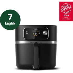 Resim Philips HD9880/90 7000 Serisi Airfryer Combi XXL Connected, Rapid CombiAir, Gıda Termometresi, Otomatik Pişirme Programları, HomeID Uygulama, 