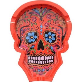Resim La Catrina Baskılı Melamin Sigara Küllüğü Kırmızı 11cm 