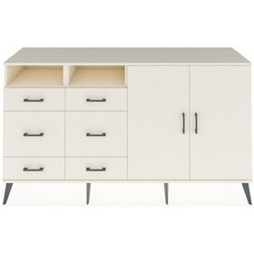Resim Kronos Konsol 4 Raflı 6 Çekmeceli 2 Kapaklı 176x59x99 Aytaşı-aytaşı Aytası - Aytası 