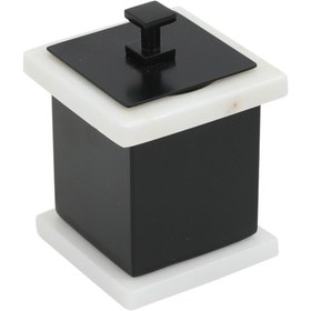 Resim Setüstü Lucca Pamukluk 4240 - Mat Siyah Doğal Taş Beyaz 