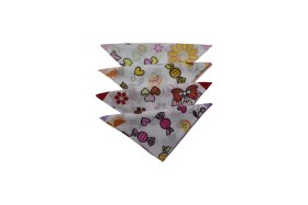 Resim Bandana Çocuk Çiçekli 4 Lü Karışık Desen 
