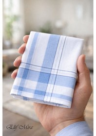 Resim Hepsine Rakip 12 Li Erkek Cep Yaka Mendil Seti 46x46 Cm Pamuklu Mirgold Somon 