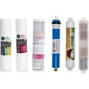 Resim Sulook Açık Kasa Su Arıtma Cihazlarına Uyumlu 6'lı Filtre Seti 10 Aşamalı Vontron Membranlı 