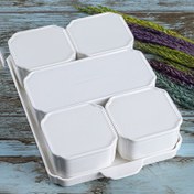 Resim Arow Pure 6'lı Kapaklı Porselen Kahvaltılık 