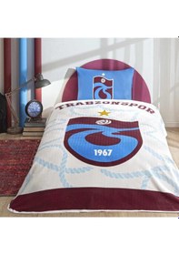 Resim Taç Trabzonspor Mavi Lisanlı Pike Takımı Tek Kişilik 