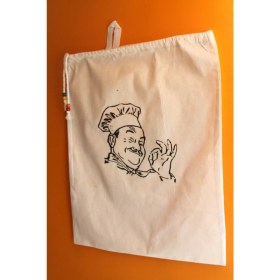 Resim Emtory Home Büyük Boy Chef Baskılı Askılı Bakliyat & Ekmek Torbası 50X40CM 