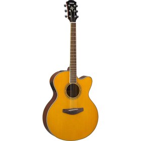 Resim Yamaha CPX600 Medium Jumbo Elektro Akustik Gitar (Vintage Tint) 