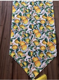 Resim Vintage Limonlar Desenli Runner Çok Renkli 