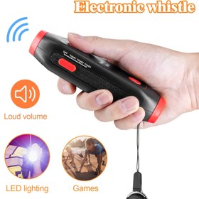 Resim Taşınabilir Elektronik Düdük, Boyun Askısı ve Üç Farklı Ton Özellikli, Açık Hava Sporlarında Yüksek Sesli Kullanım İçin Tasarlandı, Antrenörler, Hakemler ve Beden Eğitimi Öğretmenleri İçin İdealdir. 