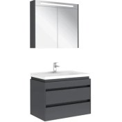 Resim Kale Idea 2.0 (Durabad) 80CM Set Banyo Dolabı Parlak Antrasıt 