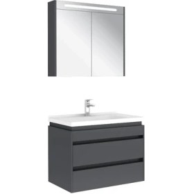 Resim Kale Idea 2.0 (Durabad) 80CM Set Banyo Dolabı Parlak Antrasıt 