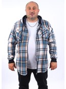 Resim Mocgrande Büyük Beden Kapüşonlu Sweat Çift Cep 22204 