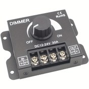 Resim 1 Adet 12V-24V 30A LED Dimmer Anahtarı Düğmesi Metal Kasa ile - Ayarlanabilir Parlaklık Kontrolü için 5050/2835 Tek Renkli Şerit Işıklar, Açma/Kapama Zamanlayıcı, Hızlı Bağlantı Bakır Terminalleri, Endüstriyel Elektrik Kullanımı, Aydınlatma Regülasyonu | Sağlam Yapı, Işıklar için Dimmer Anahtarları 