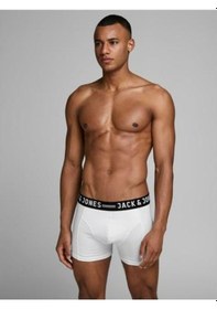Resim Jack & Jones Erkek Boxer Sense Trunks 3-pack Noos - Beyaz 