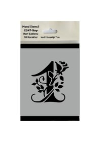 Resim Stencil Rakam Boyama Şablonu X047-sayı Rakam Yüksekliği 7 Cm 